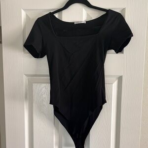 Mango Black Short Sleeve Top